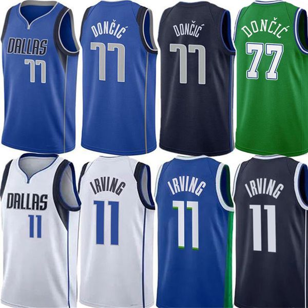 

kyrie irving custom basketball jerseys dal luka ddoncic maverick dirk nowitzki tim hardaway grant williams dwight powell maxi kleber josh gr, Black;red