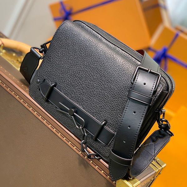 

designer messenger bag luxury mens shoulder bag handbag genuine leather crossbody bag 23.5cm level replication evening bag with box wl327