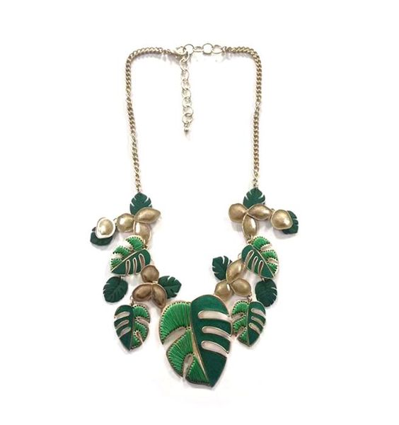 

charm necklace alloy pendant hand sewn patch individual design3969708, Golden