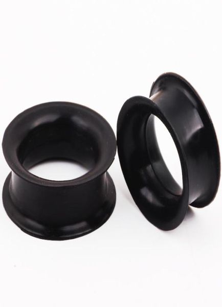 

fashion gauge plug f27mix 12 size 192pcslot body jewelry double flared silicone flesh tunnel piercing1530975, Silver