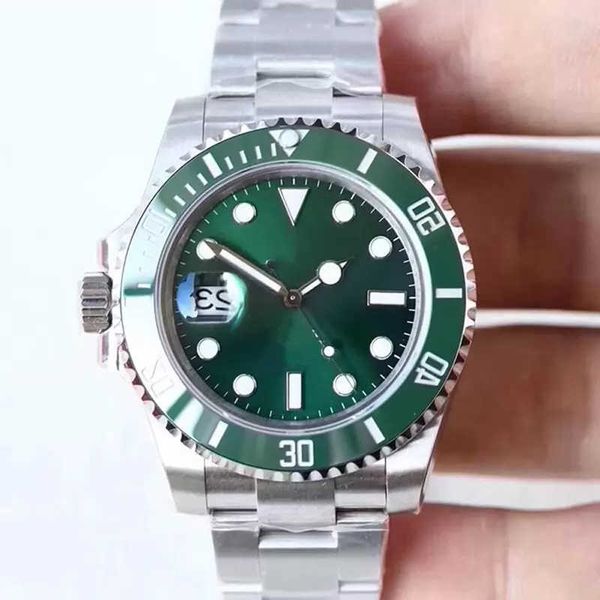 

watches st9 u1 roles factory clasp watch men automatic sapphire stainless solid glidelock black ceramics bezel green face male