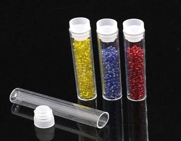 

whole20pcs plastic storage container beads rhinestone column transparent 2 58quotx 48quot 42ml6500632, Black;white