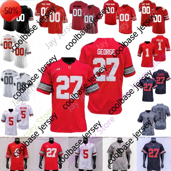 

jerseys ohio state buckeyes football jersey ncaa college ezekiel elliott johnson chambers wilson fields young george ransom olave f, Black;red