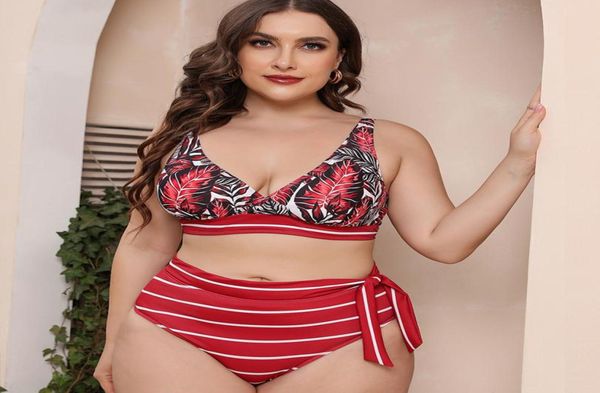 

womens fashion swimsuit swim swimwear swiming beachwear two piece blue red multi color stripe plus size no bra underwire supp4561777, White;black