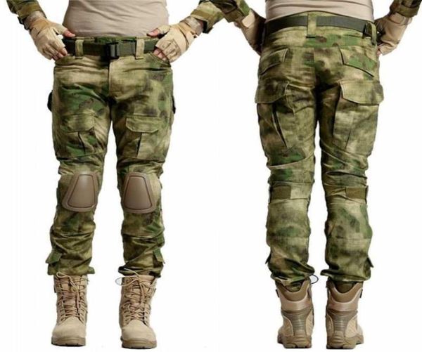 

tactical pants cargo men military hunting airsoft paintball camouflage gen2 army bdu combat pants with knee pads atacs fg x06265523979, Black