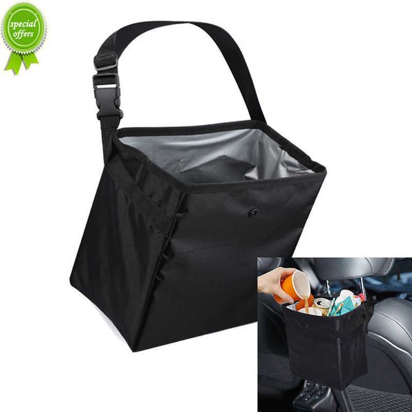 

new hanging car trash can bin auto interior accessories portable leakproof organizer vehicle garbage dump dust case storage box