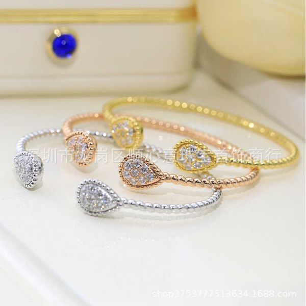 

925 silver plated 18k gold jade medal fritillaria inlaid with diamonds and elegant mesh red feng water droplet bracelet, Golden;silver