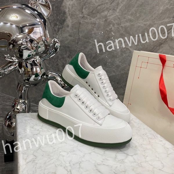

2023 new casual shoe designer leather lace up men fashion platform sneakers white black mens womens size 35-46 xsd230417