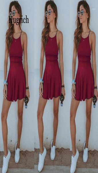 

fashion women dress summer casual sleeveless solid female beach dress ladies short mini womens clothing sundress12930151, Black;gray