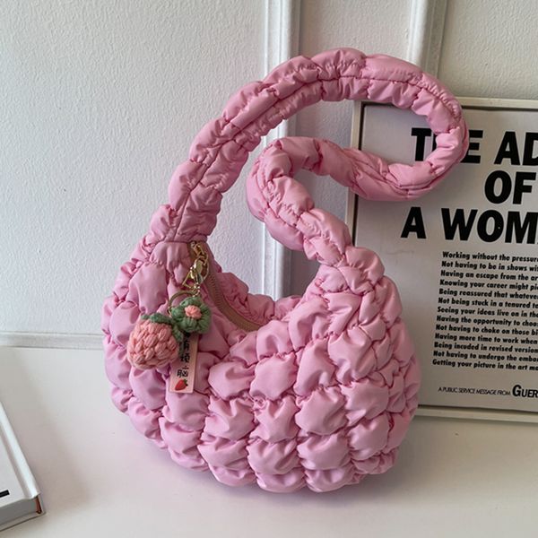 

evening bags quilted style womens shoulder solid colors fashion ladies pleated underarm female quilting handbags shopper tote 230711