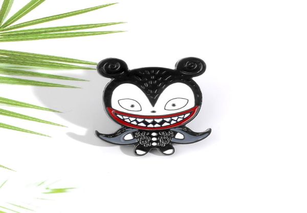 

scary teddy lapel pin enamel brooches horror film pin for clothes backpack movie badges jewelry gift for friends zdlp05071615697, Gray