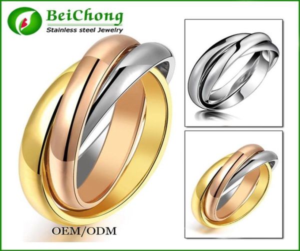 

bc jewelry 3 color 18k gold plated brand rings for women elegant party wedding rings rose gold fine jewelry bc00643620601, Golden;silver