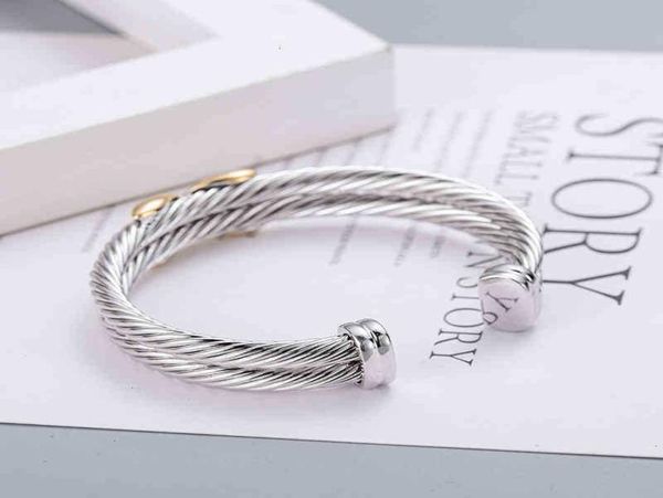 

bangle ed gold bracelets jewelrys cross men double dy bracelet x wire bracelet women sliver fashion trend platinum plated col5514369, Black