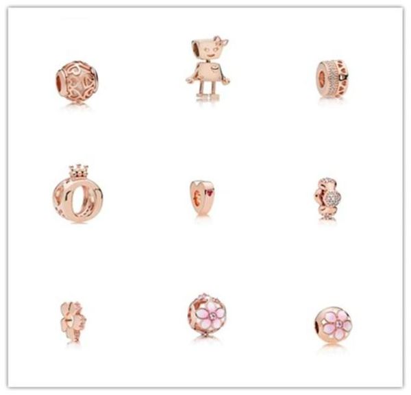 

925 sterling silve charms bead fit original bracelet horsetail girl family charm diy jewelry4241320, Black