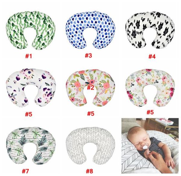 

baby floral nursing soft pillow cover infant cuddle u shaped pillowcase car sofa cushion cover kids feeding waist pillowcase l7444605