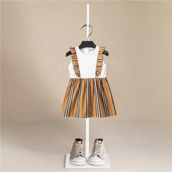 

girl's dresses new toddler girl clothes baby girls kids striped sleeveless summer dress kid girl dress for causal brand dresseshkd23071, Red;yellow