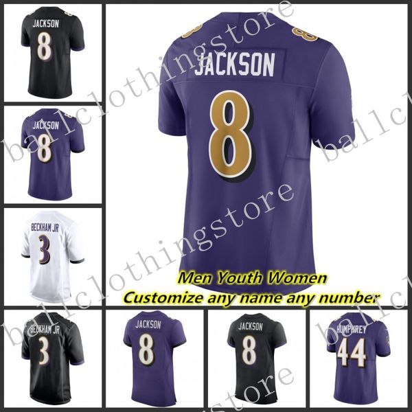 

wy custom women youth mens american football jerseys 8 jackson 3 eckham jr 14 hamilton 9 tucker 99 oweh 6 queen 89 andrews 44 humphrey sport, Black;red