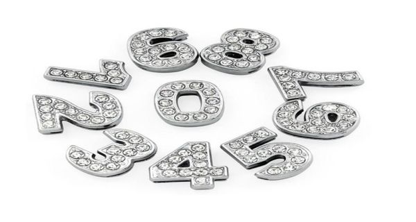 

8mm 10mm az alphabet 09 numbers zinc alloy slider letter charms symbol full rhinestones mixed 130pcs 1102 q27321984, Bronze;silver