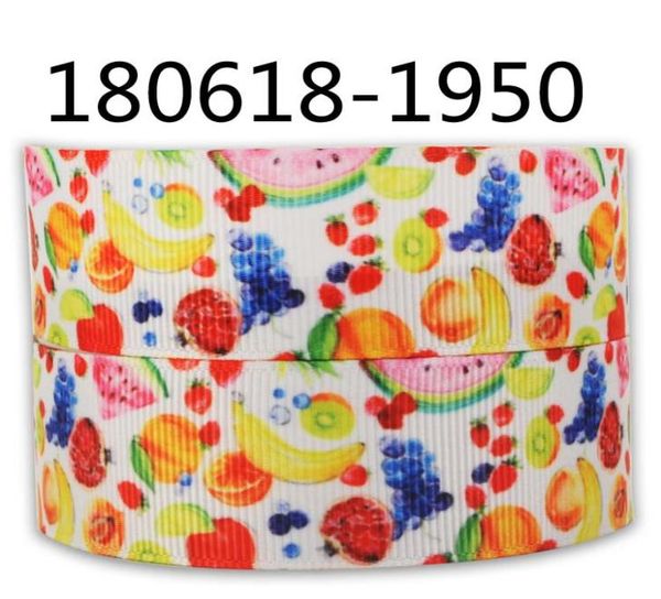 

25mm grosgrain ribbon watermelon pattern printed ribboncute1636393, Pink;blue