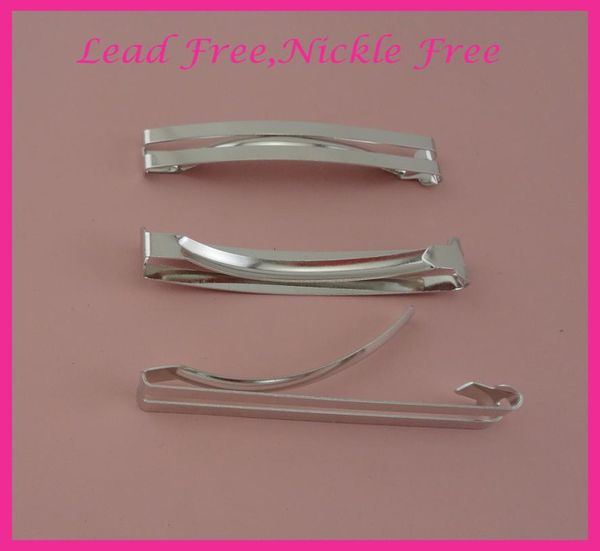

20pcs silver finish 60cm 235quot flat double bars metal hair barrettes at lead and nickle bargain for bulk6352898, Golden;silver