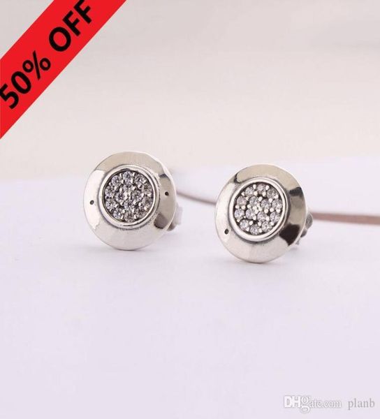 

women classic design jewelry designer earrings original box for 925 sterling silver crystal diamond womens stud earring8068435, Golden;silver