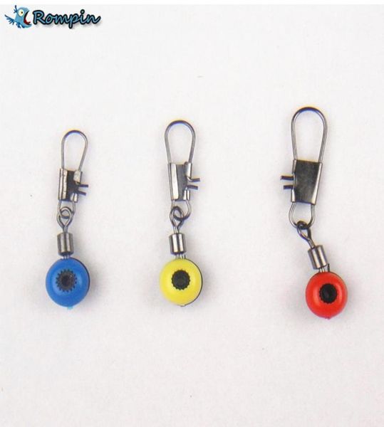 

rompin 20pcslot fishing line to hook swivels shank clip connector interlock snap connector sea fishing lure beans belt7929594