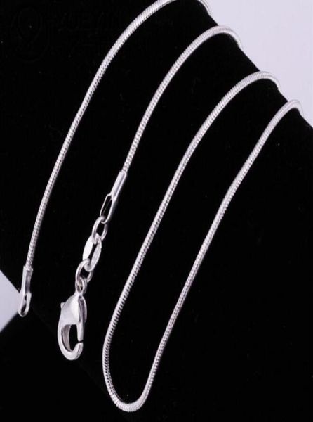 

1mm 925 sterling silver smooth chains women necklaces jewelry chain size 16 18 20 22 24 26 28 30 inch wholesale a01075539725