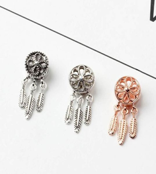 

20pcs dreamcatcher cute alloy copper beads charms for diy jewelry european bracelet bangle women girl gift necklace accessories2296637, Black