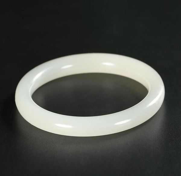 

other bracelets send certificate natural xinjiang hetian white jade 54mm64mm thin bracelet elegant princess mom to girlfriend8874504, Golden;silver