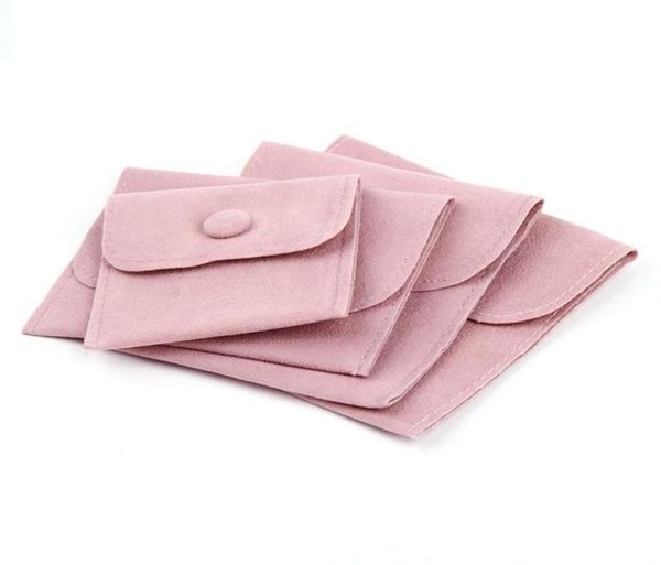 

jewelry gift packaging envelope bag with snap fastener dust proof jewellery gift pouches made of pearl velvet pink blue size choic1412099