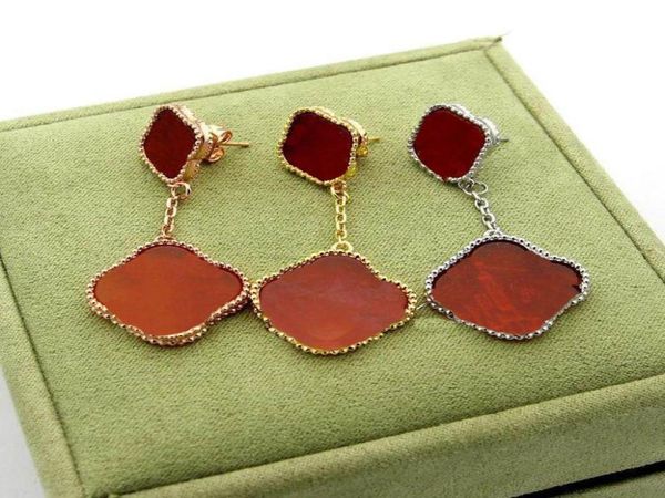 

elegant charm 4 four leaf clover designer jewelry motherofpearl stainless steel fashion woman chain wedding special design jewel4011503, Golden