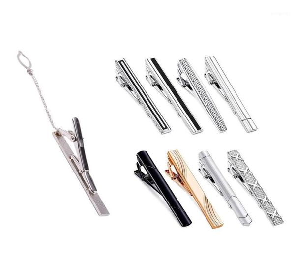 

9 pcs tie clips8 pcs tie clips set for men bar clip set for regular ties necktie wedding business clips 1 men plain s14797018, Silver;golden