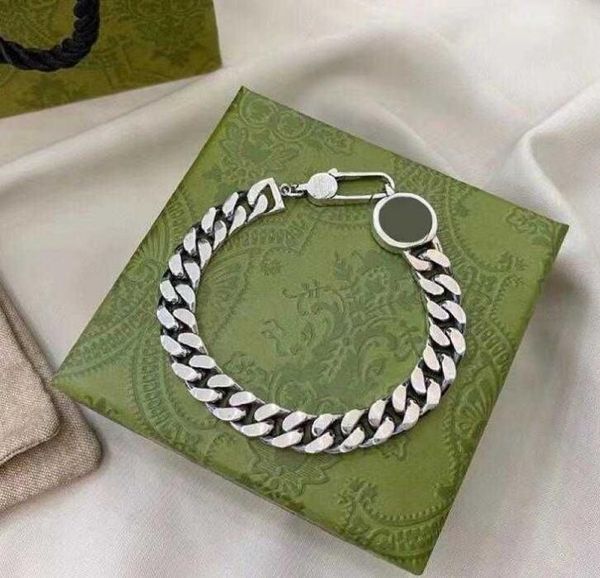 

fashion designer bracelet charm gift hip hop women mens bracelets 16cm 18cm 20cm trendy cuban chain stainless steel cuff ba6360095, Golden;silver