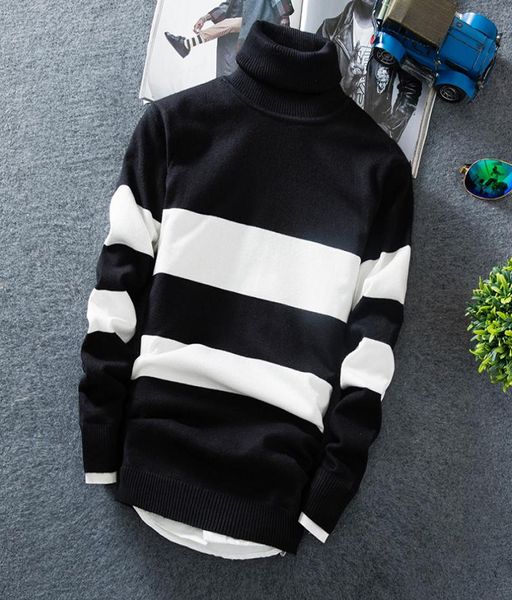 

cashmere pullover men 2018 new fashion turtleneck thin sweater autumn mens sweaters casual men039s knitted sweaters my80712709419, White;black
