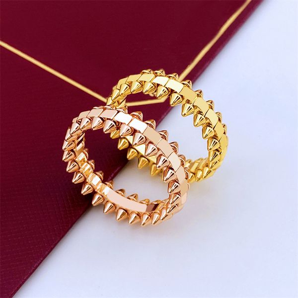 

designer bullet ring for men and women stainless steel 18k gold ring high end fashion rings travel holiday accessories with team wedding jew, Silver