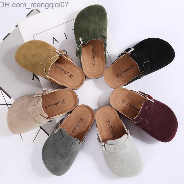 

sneakers girls' slider children's cork home shoes baby boys' fashionable suede casual sandals spring 2019 comfortable childre, Black;red