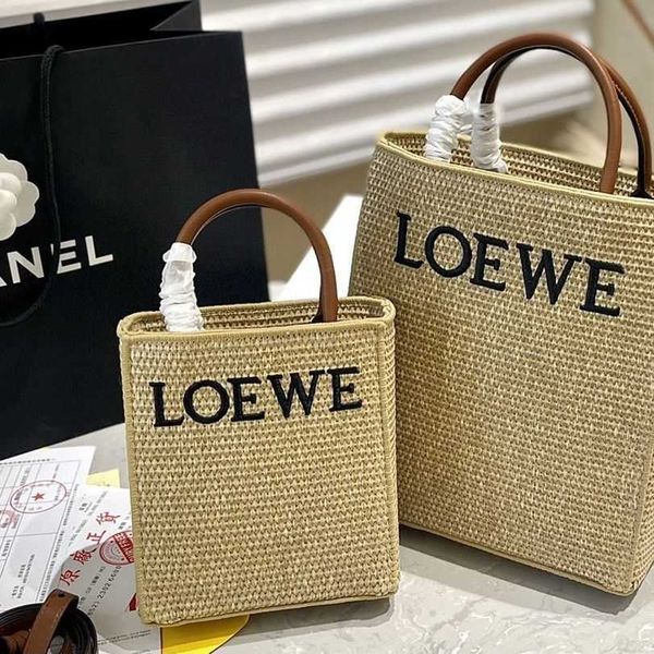 

luxury designer loevve bag fashion tote shoulder canvas bags straw woven with qin score high appearance light portable one crossbody and exo
