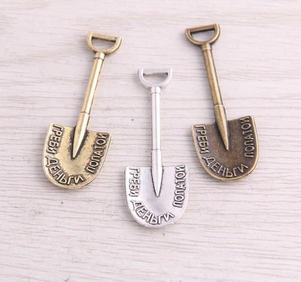 

30pcs vintage charms shovel pendant three color fit bracelets necklace diy metal jewelry making4890614, Bronze;silver