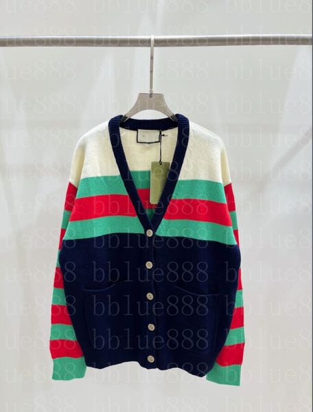 

women's sweater contrast design knitted cardigan v-neck coat 624, White;black