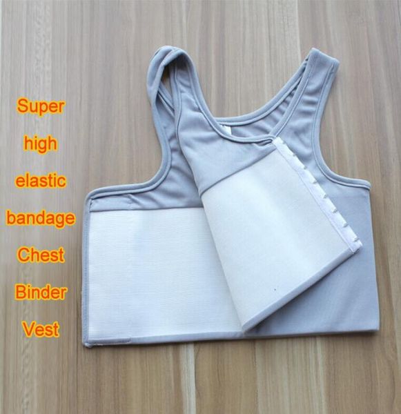 

upgraded chest binder tomboy breast crop bralette waist corsets buckle lesbian women chest binder tank tomboy bandage lj206659098, Black;white