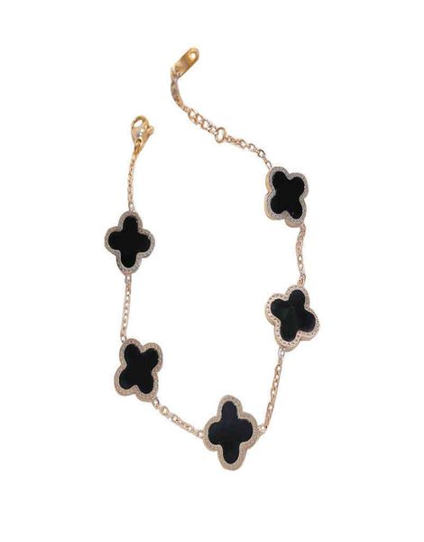 

pendant titanium steel shell lucky four petal flower bracelets women pure look shell bracelet luxury3785179, Silver