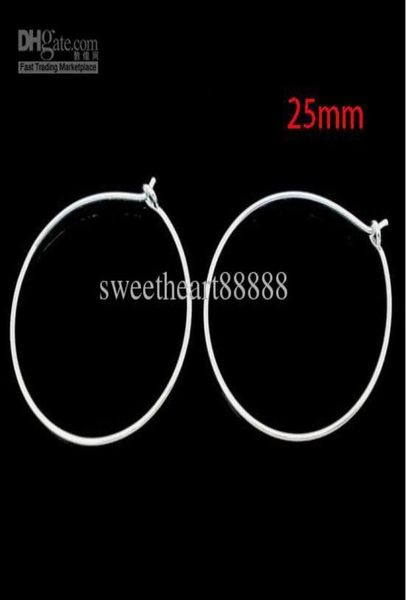 

mic 1000pcs silver plated wine glass charms wire hoops 25mm jewelry diy jewelry findings components 1781668