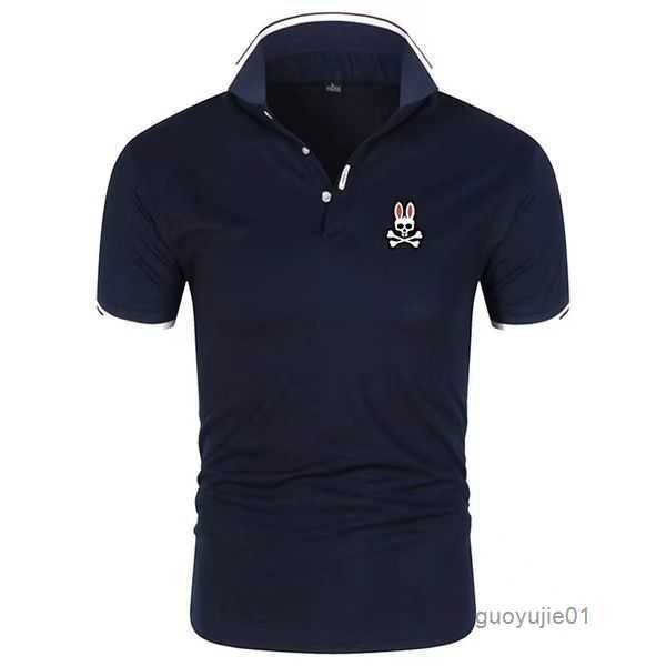 

psycho bunny men polo shirt american fashion street brand shirt designer polo shirt transportation men t shirt size m--xxxl 15go, White;black