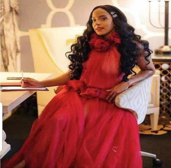 

casual dresses women men red flowers see through dress birthday celebrate evening bar singer show stage outfit dance long6606920, Black;gray