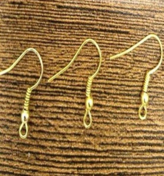 

500pcslot gold plated earring clasps hooks finding for diy fashion craft jewelry gift 15mm aw2664832795757559