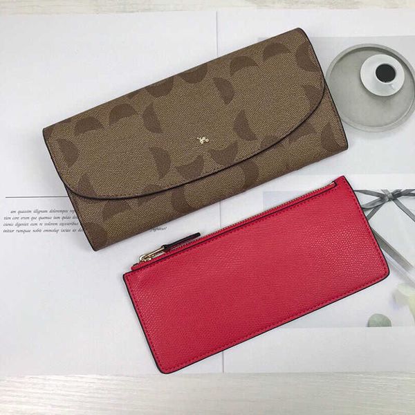 

womens designer wallet brand cardholder cute mini coin purse classic long purses wallets leather for men clutch women handbag 230712, Red;black