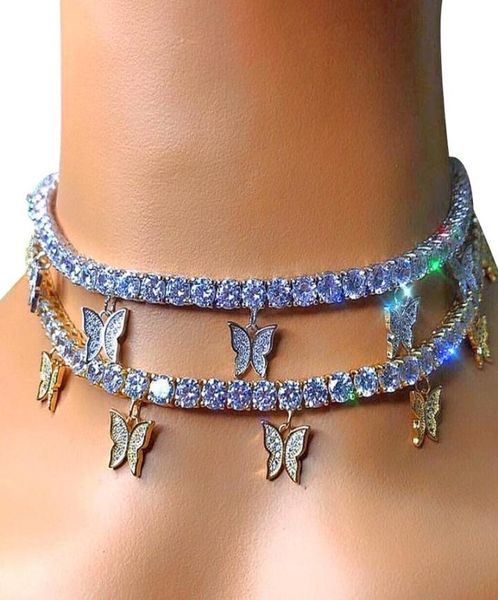 

chokers most jewelry accessories goldsilver color alloy chain rhinestone butterfly pendants choker neck necklace for women6071771, Golden;silver