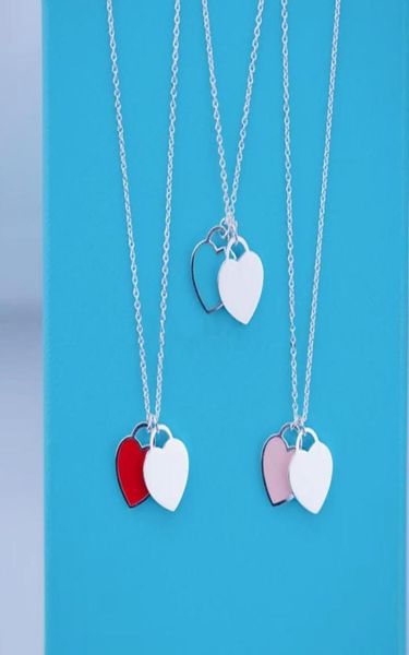 

european and american peach heart necklace fashion designer women039s pendant 18k gold original jewelry gift 316l stainless ste8090168, Silver