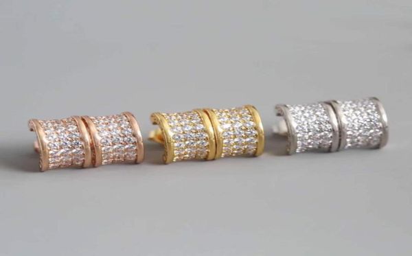 

stud earring with all diamond for women wedding jewelry gift in three colors plated have box ps447648395325888766, Golden