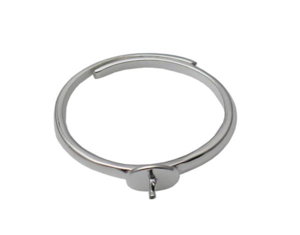 

beadsnice 925 sterling silver finger rings blanks adjustable rings findings for half drilled beads jewelry handmade id 347986159738, Slivery;crystal